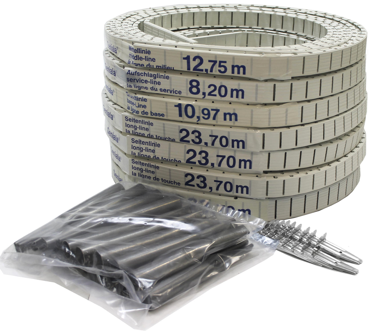 Belijning voor gravel banen