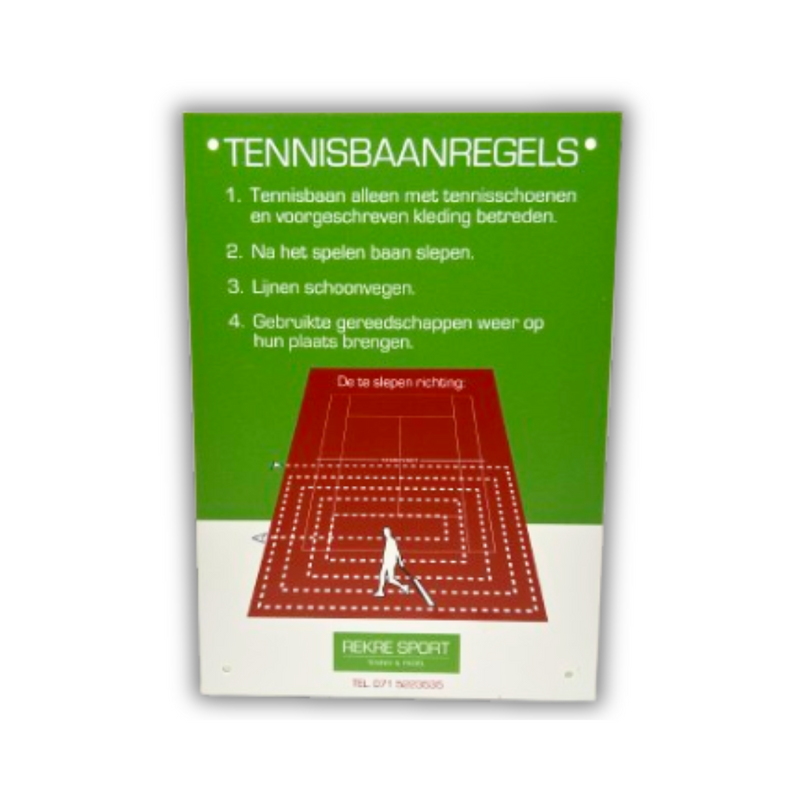 tennis regels bordje