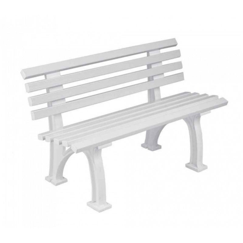 kunststof bank wit