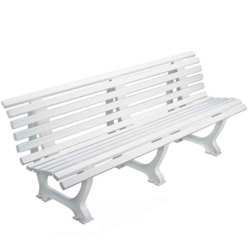 kunststof bank wit