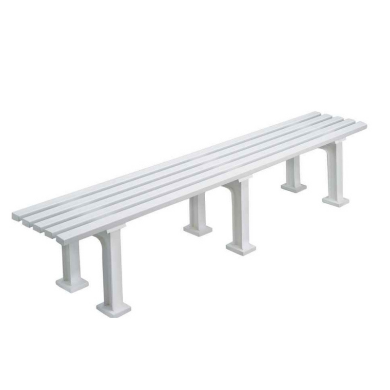 kunststof bank wit