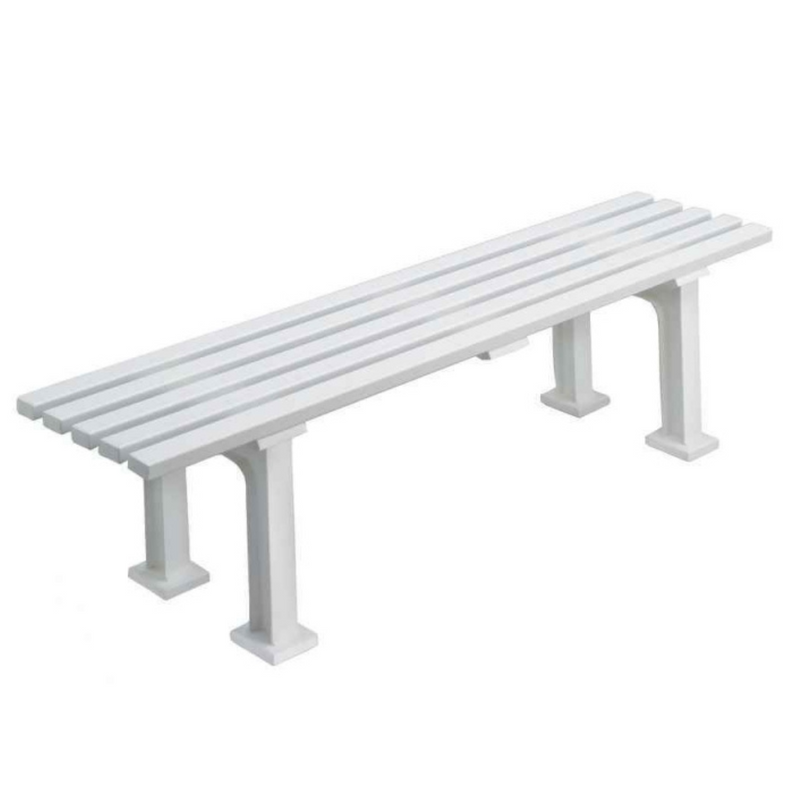 kunststof bank wit