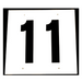 baanbordje nummer 11 en hoger