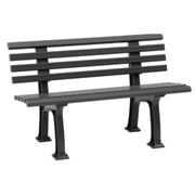 Bank 120cm breed, rechte rug in de kleur antraciet