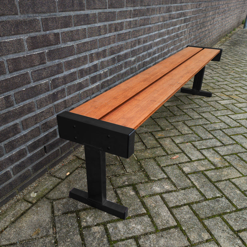 bank zonder rug zwart