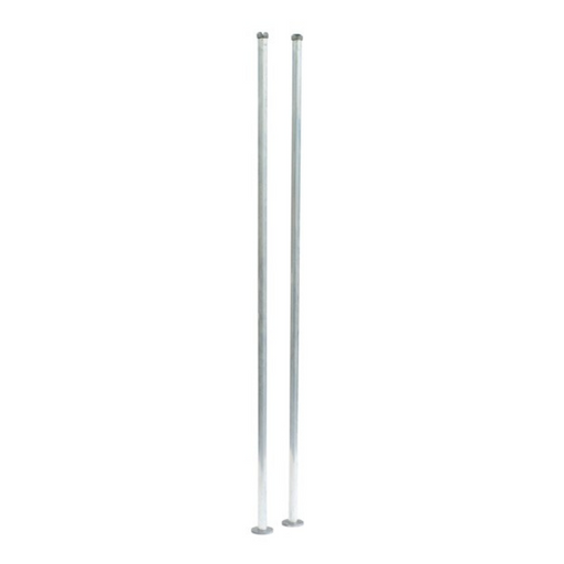Enkelspelpaaltjes aluminium, per set