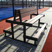 tandem tribunebank zwart gecoat 