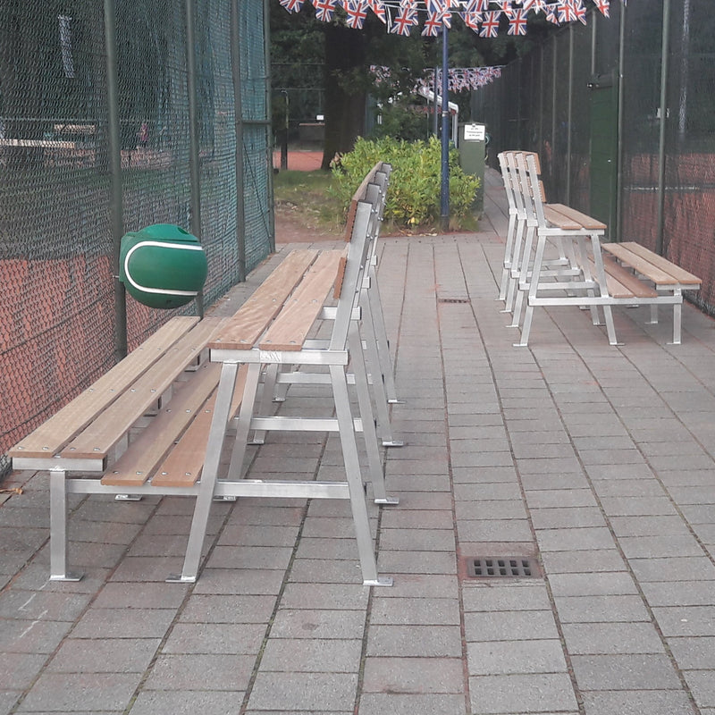 tribunebank 350 centimeter hardhout