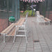tribunebank 350 centimeter hardhout