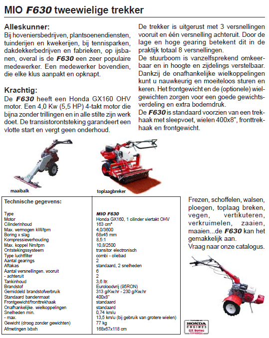 Honda 560 2 wielige trekker